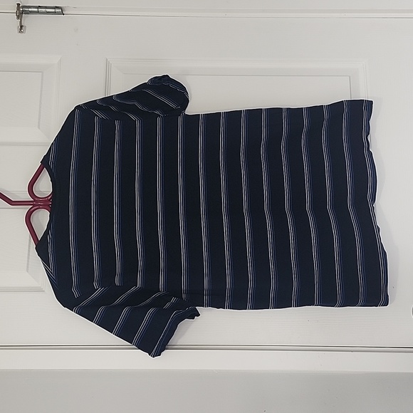 Denim & Flower Ricky Singh mens blue striped short sleeve tshirt - Picture 3 of 8